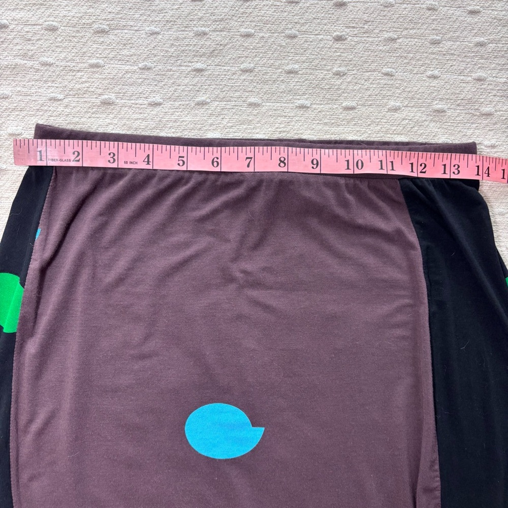 Cynthia Rowley Stylish Brown and Black Skirt with Blue and green Accents Size L - Picture 8 of 12